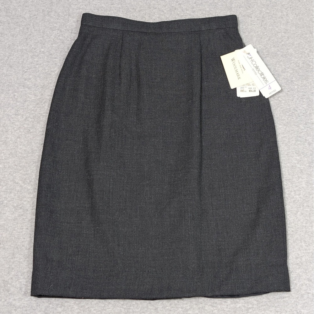 Vtg. Wool Pleated Skirt Petite Sz 4 P Knee Length New w/Tags by JH Collectibles